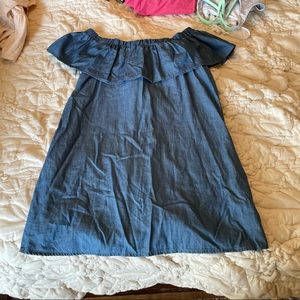 Off the shoulder denim dress size M